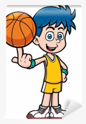 Vector Illustration Of Cartoon Basketball Player Wall - Imagenes Animadas De Basquetbol #551349