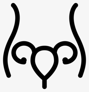 Uterus And Fallopian Tube Inside Woman Body Outline - Icon Uterus Png #551383