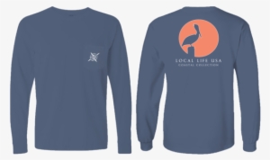 Pelican Outline Long Sleeve Tee - Long-sleeved T-shirt #551930