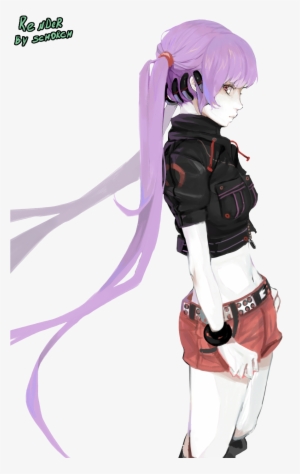 Anime Girl Purple Hair Render By Schorch2812-d821xxe - Anime Purple Hair Png #552056