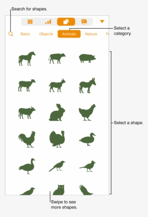 The Shapes Library, With Categories At The Top And - Hacer Esquemas En Pages #552656