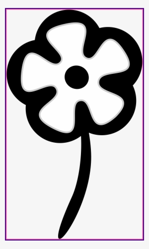 Flower Clipart Outline - Flower Cartoon Images Black And White #553211