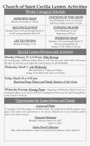 Lent At Saint Cecilia - Saint Cecilia's Day #553860