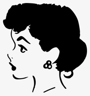 Computer Icons Cartoon Line Art Woman Silhouette - Clip Art #554092