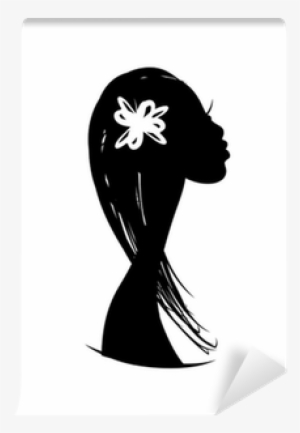 Female Head Silhouette For Your Design Wall Mural • #554170