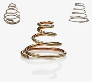 Three Compression Springs With Shadow - Body Jewelry #554432