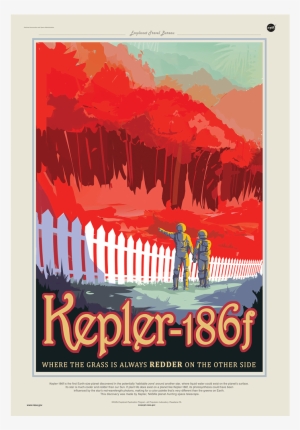 Year Round Leaf Peeping On Kepler 186f - Nasa Large 3-piece Canvas Print - Kepler-186f #554436