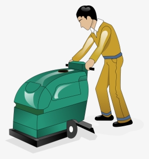 Clipart Stock On Target Maintenance Commercial Cleaning - Cartoon Floor Cleaning #555186
