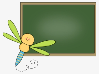 Dragonfly Border Clipart - Cute Chalkboard Clipart #555225