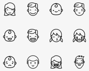 Omg People Faces - Home Page Line Icon #555589