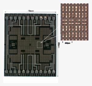Matching Pad Chip With Single Layer Metal Traces Only - Floor Plan #556036
