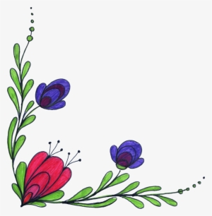 Png File Size - Flower In Corner Transparent Background #556156
