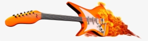 Rock Guitar Free Png Image - Rock And Roll Guitar On Fire #556430