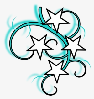 Tattoo Swirl Clip Art - Swirl Star Clip Art #556666