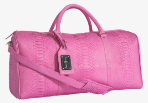 Duffel Bag In Pink Python - Handbag #557162