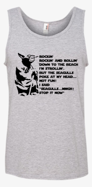 Yoda Seagulls Poke At My Head 100% Ringspun Cotton - Star Wars Christmas Sweater Tank Top #557208