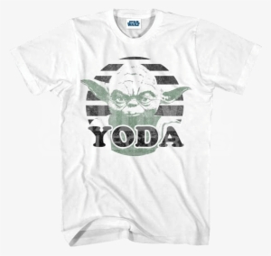 Master Yoda White T-shirt - Star Wars Jedi Master Yoda Logo Shirt #557234
