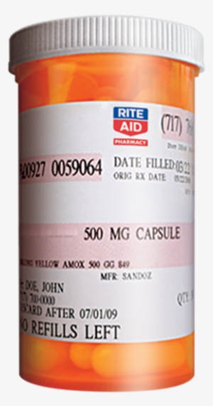 Pill Bottle Image Of Rite Aid Pill Bottle - Rite Aid Prescription Bottle #557602