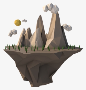 Https - //www - Youtube - - Floating Poly Island Transparent #557932
