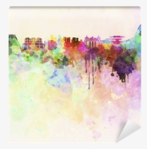 Rio De Janeiro Skyline In Watercolor Background Wall - Skyline Rio De Janeiro #559042