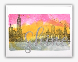 Gel Plate Impressionism - Skyline #559299