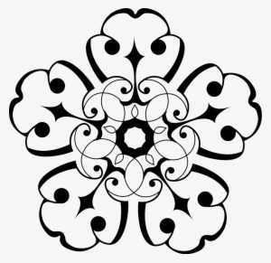Flower Clipart Black Png #559414