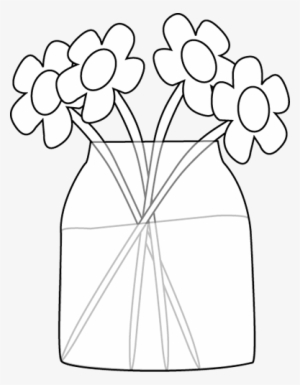 Black And White Flowers In A Jar - Black And White Flower #559438 Black And White Flowers In A Jar - Black And White Flower #559438