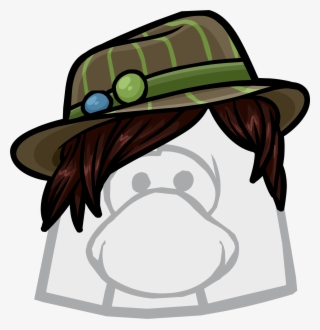 Brown Striped Fedora Icon - Club Penguin The Right #5502778