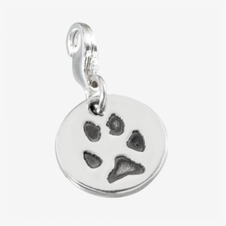 Picture Royalty Free Stock Round Paw Print Clip Charm - Round Paw Print #5504069