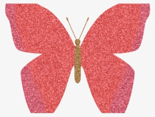 Glitter Crown Cliparts - Pink Butterfly Clip Art #5506107
