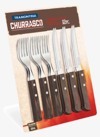 Tramontina 12 Piece Steak Knife And Fork Set Tram12pss - Steak Knife And Fork Wooden Handle Uk #5506230