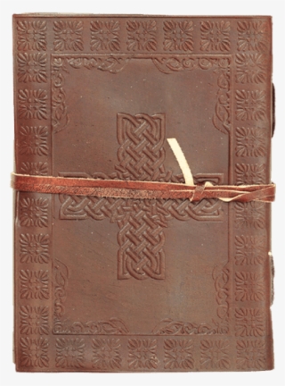 Celtic Cross Leather Journal With String - Wallet #5507754
