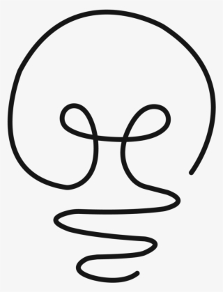 One Line Lightbulb - Portable Network Graphics - Free Transparent PNG ...