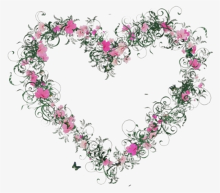 Coração Com Flores Png - Coração De Flores Png #5515802