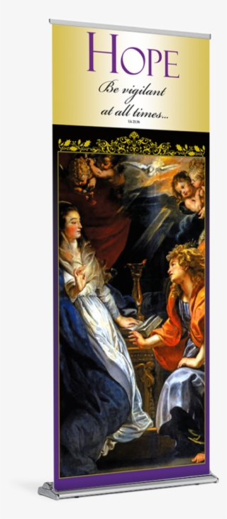 Advent Hope Banner - Giclee Painting: Rubens' Annunciation, 1609, 24x18in. #5516048