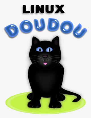 Geek Dou Dou Linux Logo Contest Black Cat Doudou Green - Logo #5517242
