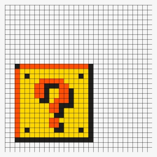 Mario Question Block Perler Bead Pattern - Mario Mystery Box Minecraft #5517439