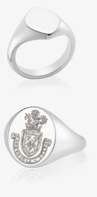 White Gold Signet Rings - 18ct White Gold Signet Ring, Marquise #5518841