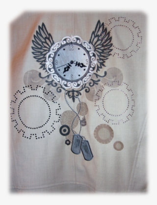 Amanda Steampunk Clock W Wings 525px Wide - Embroidery #5519647