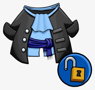 Unlockable Gray Pirate Coat - Cartoon #5519940