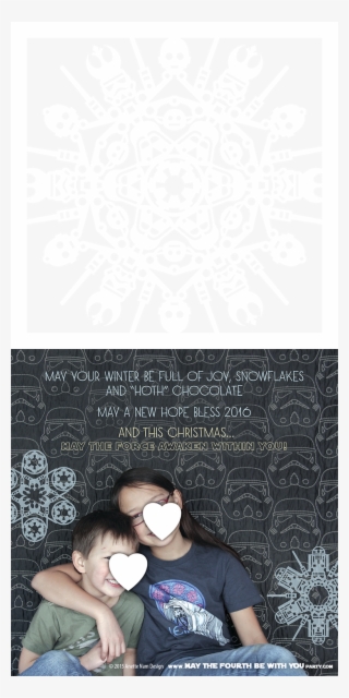 Star Wars Themed Christmas Card With Star Wars Snowflakes - Star Wars #5522068