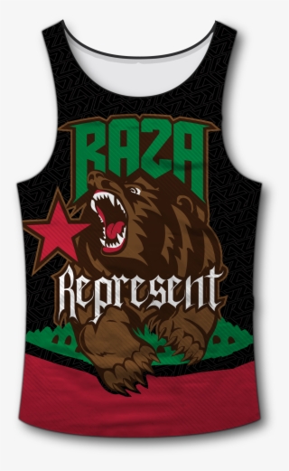 Cali Rep Black Tank Top - California Bear Tank Top Raza Represent Mens Size Large #5523173