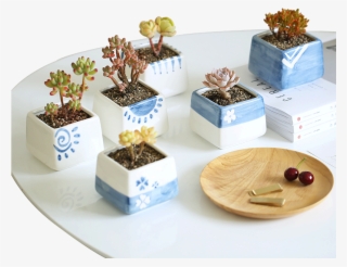 Decorative Black French Dog Resin Cactus Pot - Succulent Plant #5523420