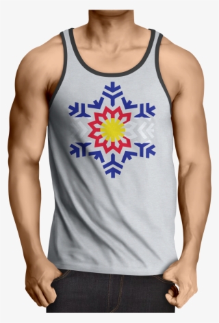 100% Cotton Og Blue Flag Flake Screen Printed White #5523674