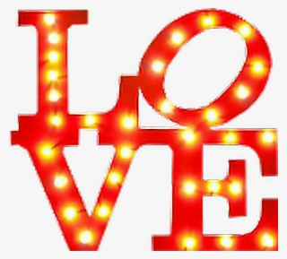 Red Love Lights Sign Marquee Textstickers Word Vintage #5524430