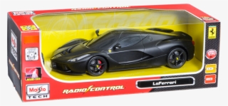 14 27 Mhz, Ferrari Laferrari Mat Black, , Large - 1:14 Ferrari Fjernstyret Bil #5526081
