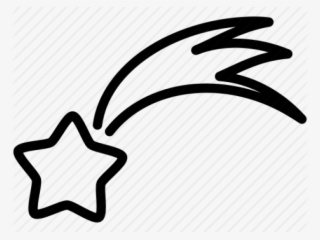 Shooting Star Icon - Black Shooting Star Transparent Background #5528796