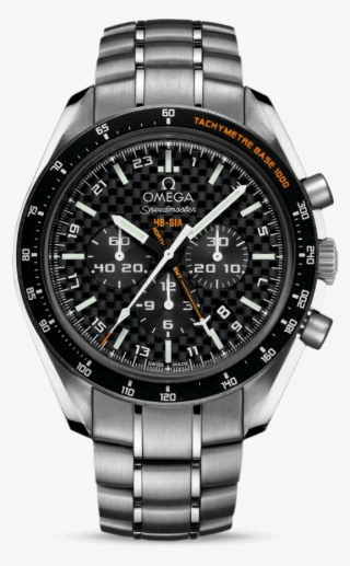 Front View Of The Omega Speedmaster Hb Sia Gmt Chronograph - Omega Speedmaster Hb Sia #5529308