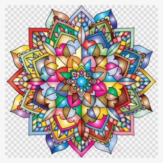 Mandala Png Color Clipart Coloring Mandalas 1 Coloring - Mandala Full Color Png #5531272