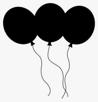Balloons Vector Black And White #5531637